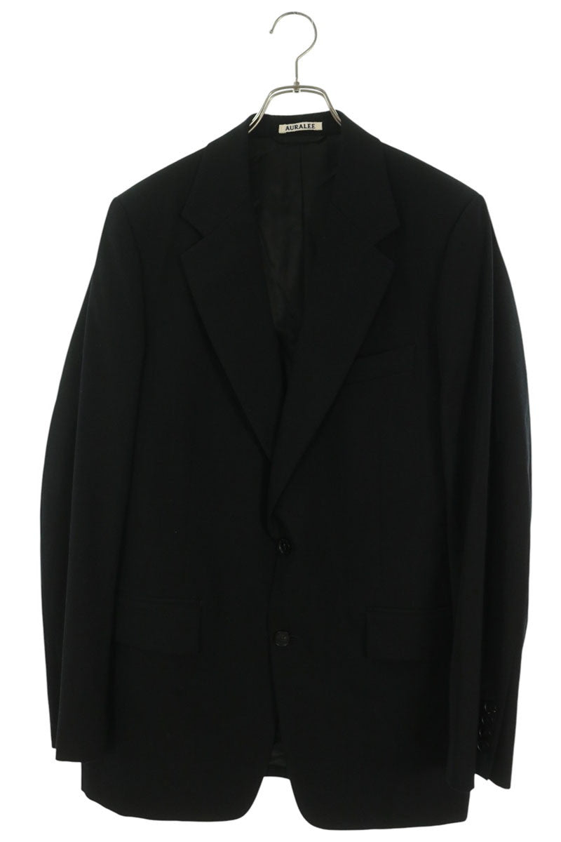 AURALEE 26AW Black Wool Gabardine 2B Blazer Size 4