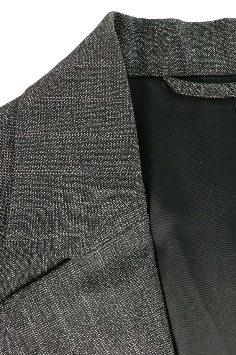 BALENCIAGA Gray Wool Logo Patch Oversized Jacket Size 42