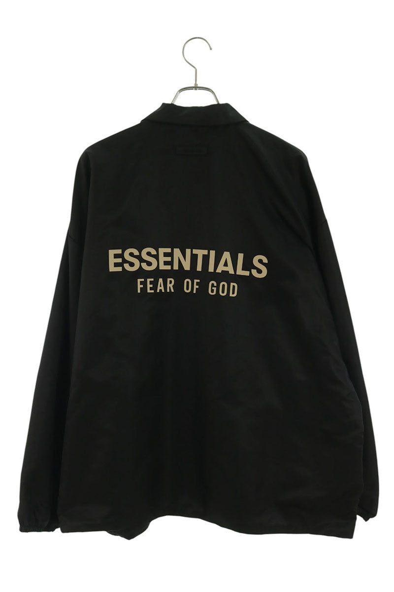 FOG ESSENTIALS RUBBER LOGO COACH JACKET Black Size L