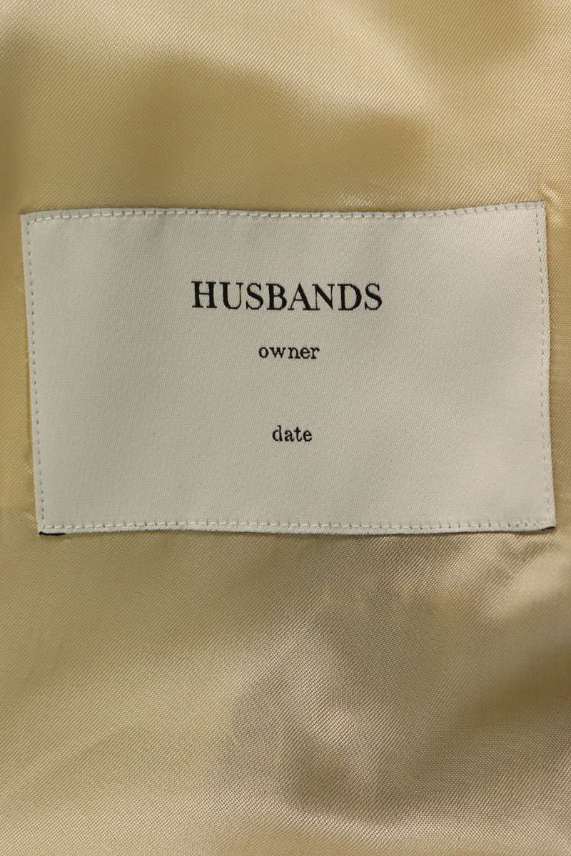 HUSBANDS Houndstooth Check Wool Jacket Beige Size 50