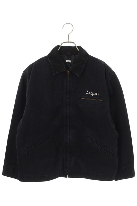 SEQUEL 24AW Logo Embroidered Duck Jacket Black Size XL