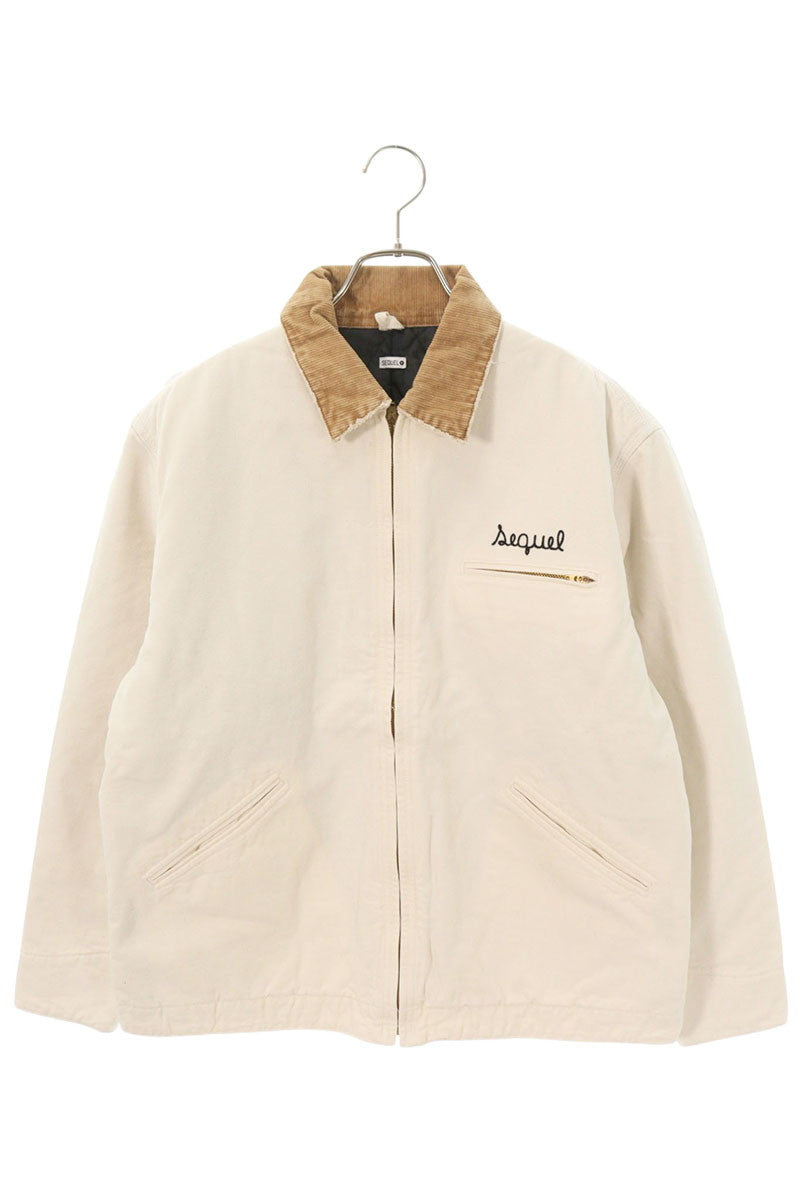 SEQUEL 24AW Logo Embroidered Duck Jacket White Size S