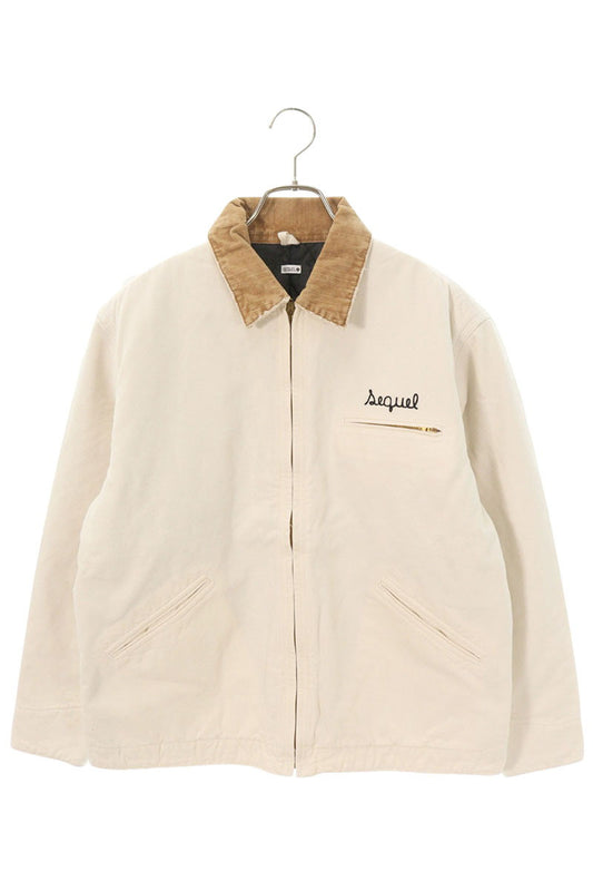 SEQUEL 24AW Logo Embroidered Duck Jacket White Size L