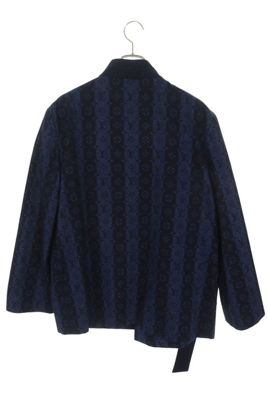 NIGO x LOUISVUITTON 22SS Monogram Stripe Kimono Jacket Blue Size 46