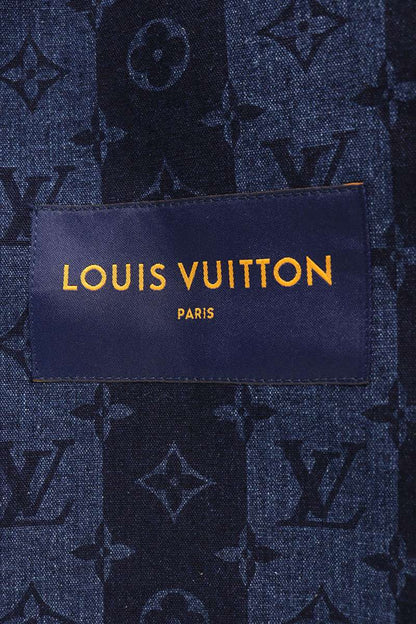 NIGO x LOUISVUITTON 22SS Monogram Stripe Kimono Jacket Blue Size 46
