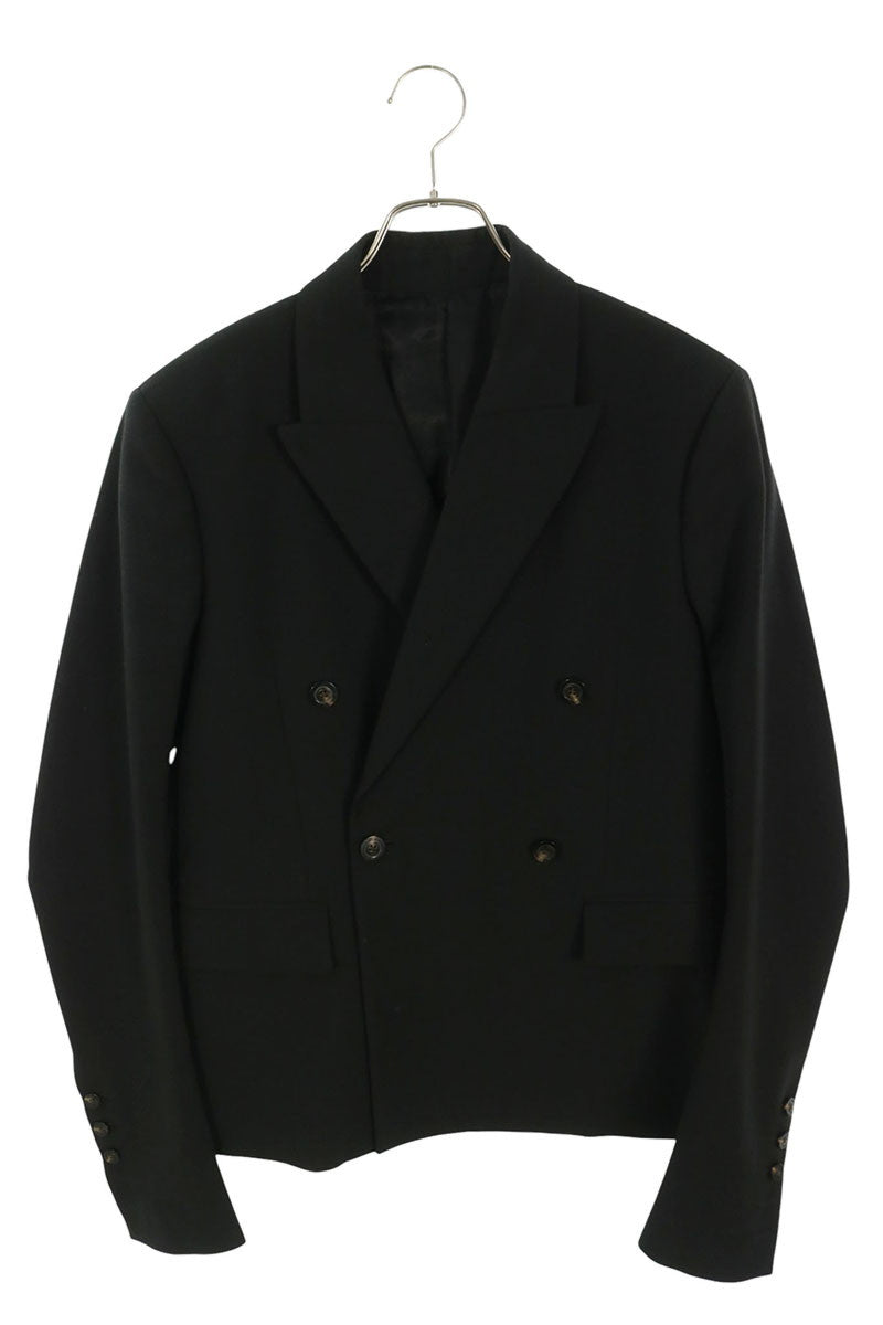 Rick Owens FW18 Double Breasted Wool Blazer Black Size 48