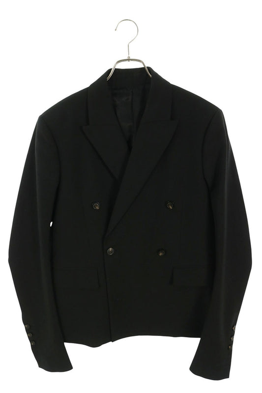 Rick Owens FW18 Double Breasted Wool Blazer Black Size 48