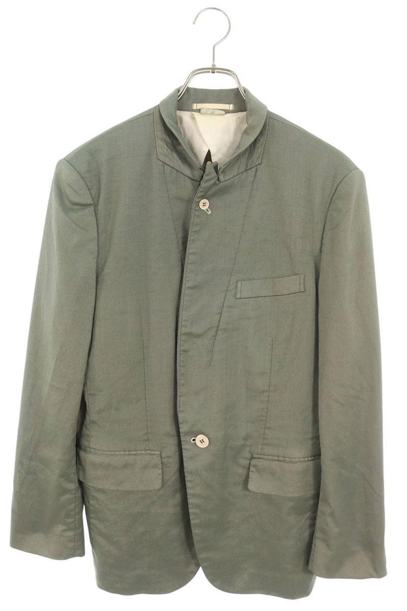 CDG HOMME PLUS 1-Button Poly Jacket Green Size L