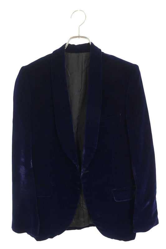 JOHNLAWRENCESULLIVAN Velvet Tailored Blazer Navy Size 36