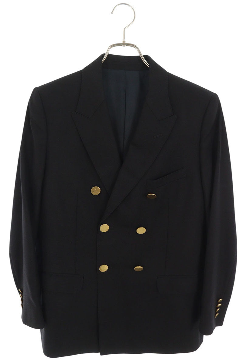 CELINE Gold Button Double Breasted Tailored Blazer Size 42