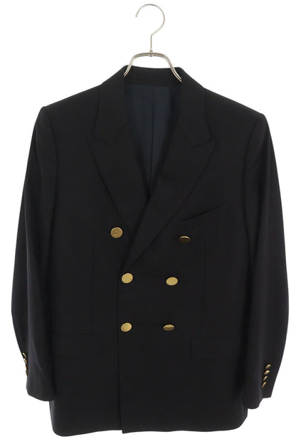 CELINE Gold Button Double Breasted Tailored Blazer Size 42