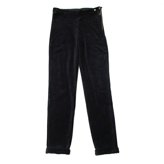 JPG by GAULTIER Velour Pile Side Split Pants Black Size 48