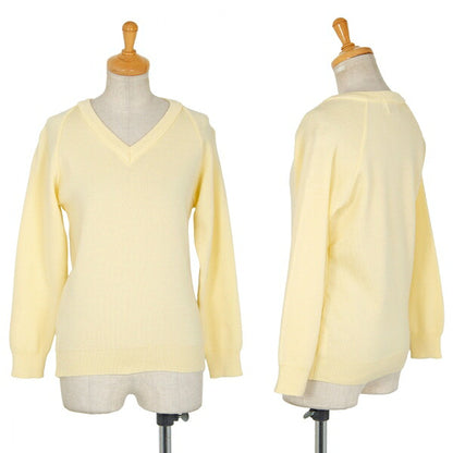 COMME des GARCONS Acrylic V-Neck Sweater Cream Size XS