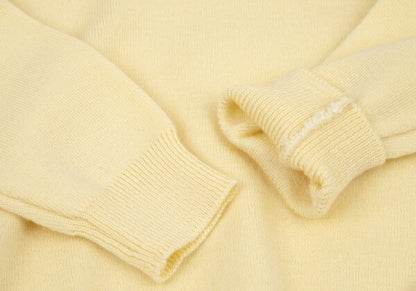 COMME des GARCONS Acrylic V-Neck Sweater Cream Size XS