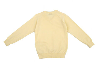 COMME des GARCONS Acrylic V-Neck Sweater Cream Size XS