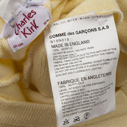 COMME des GARCONS Acrylic V-Neck Sweater Cream Size XS