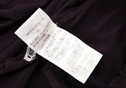 ISSEY MIYAKE Rayon Blend Stretch Easy Dark Purple Pants Size 2