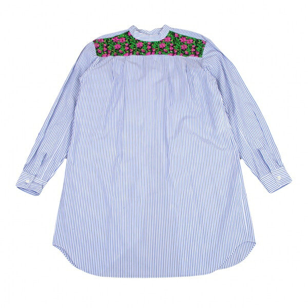 COMME des GARCONS HOMME PLUS Back Floral Shirt Blue Size M