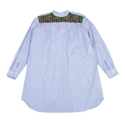 COMME des GARCONS HOMME PLUS Back Floral Shirt Blue Size M