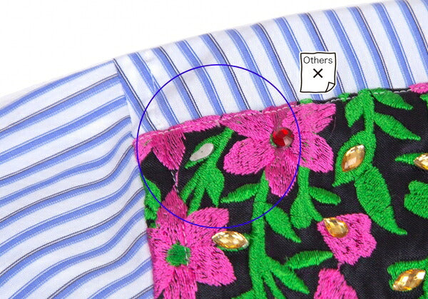 COMME des GARCONS HOMME PLUS Back Floral Shirt Blue Size M