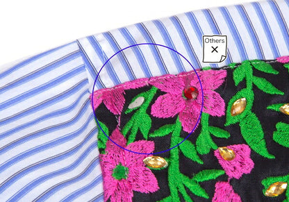 COMME des GARCONS HOMME PLUS Back Floral Shirt Blue Size M