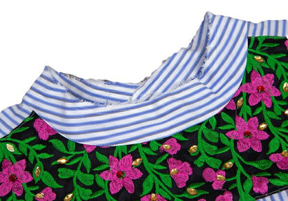 COMME des GARCONS HOMME PLUS Back Floral Shirt Blue Size M