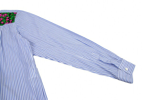 COMME des GARCONS HOMME PLUS Back Floral Shirt Blue Size M