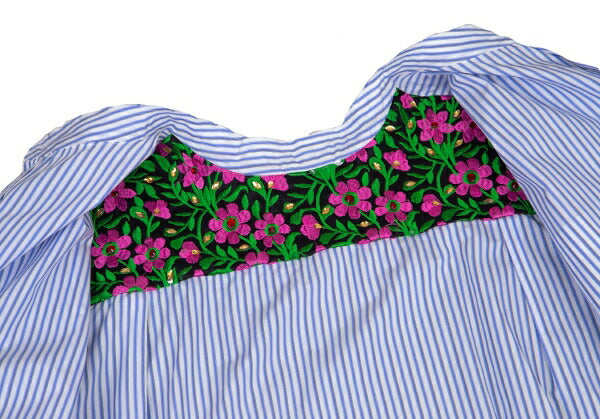 COMME des GARCONS HOMME PLUS Back Floral Shirt Blue Size M