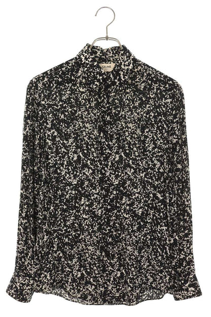 CELINE 19AW Viscose Marble Long Sleeve Shirt Size XL