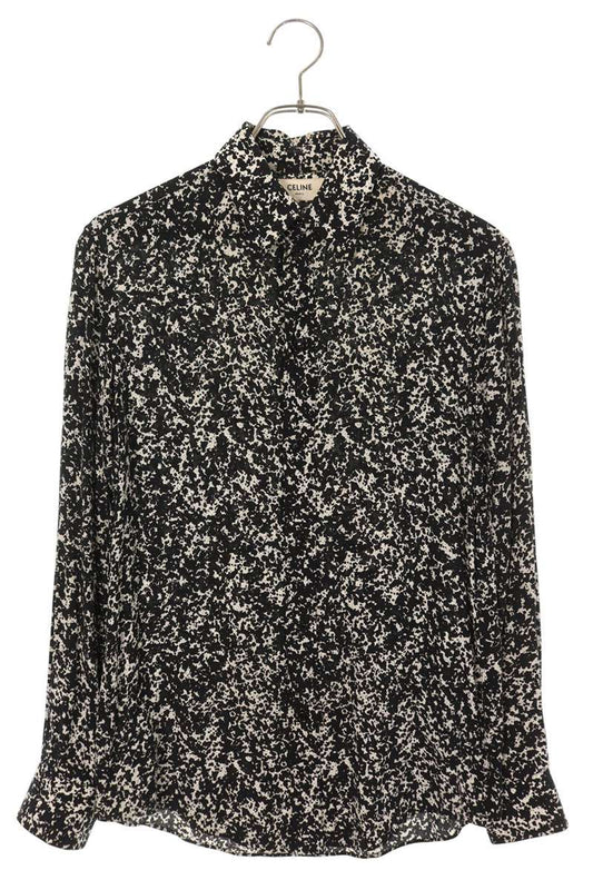CELINE 19AW Viscose Marble Long Sleeve Shirt Size XL