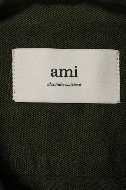 AMI 25SS Embroidered Long Sleeve Shirt Green Size M