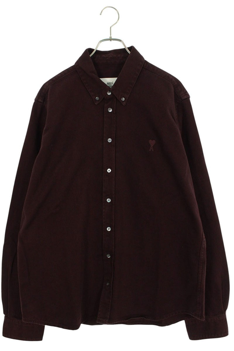 AMI Alexandre Mattiussi 25SS Heart A Long Sleeve Shirt Size L