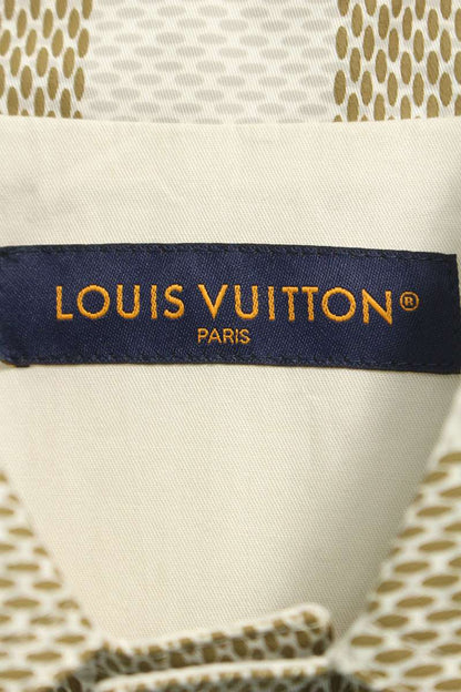 LOUISVUITTON 24SS Damier Cotton Overshirt Beige White Size S