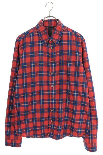 Chrome Hearts Loose-End Long Sleeve Shirt Size L Red x Silver
