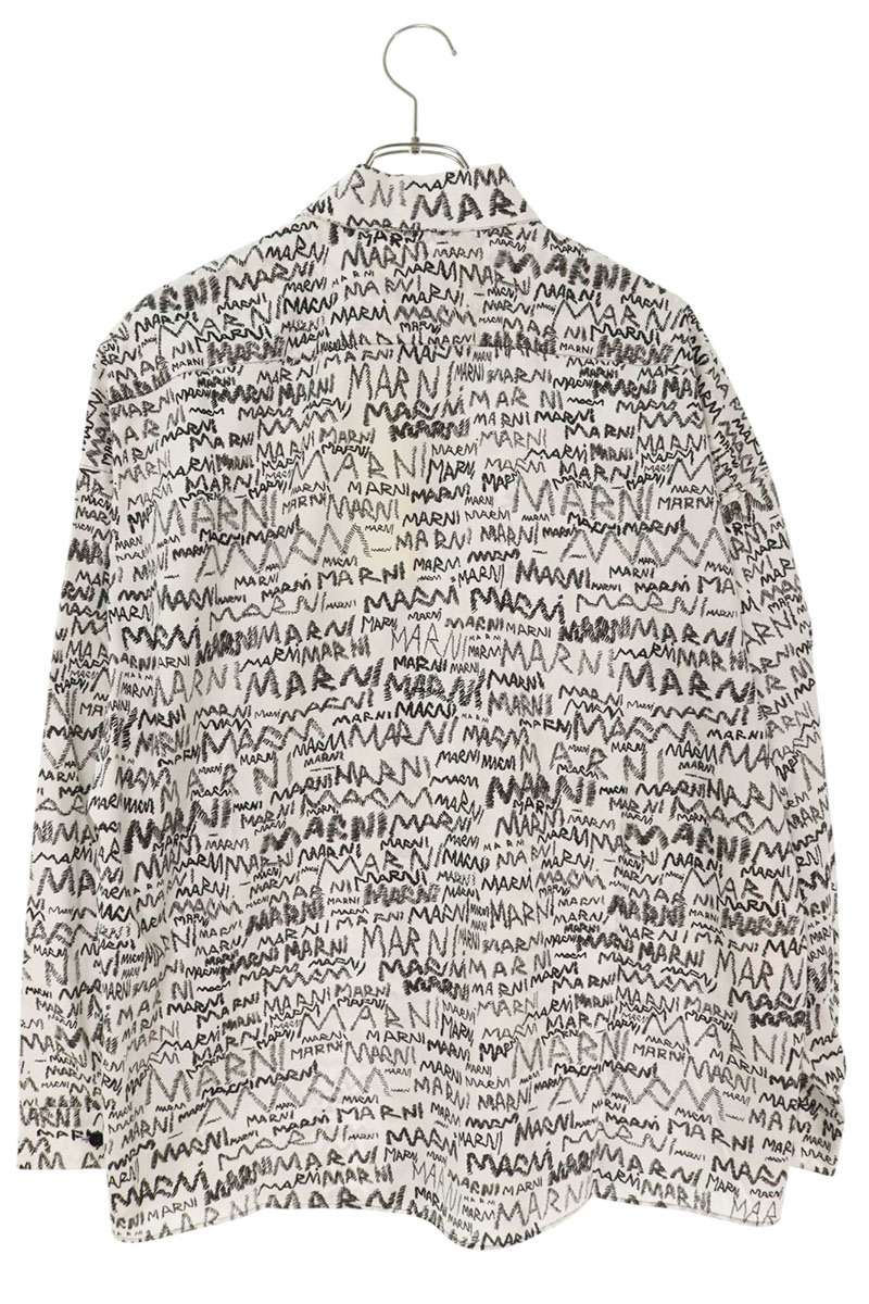 Marni 25SS Multi-Logo Long Sleeve Shirt White/Black Size S