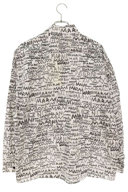 Marni 25SS Multi-Logo Long Sleeve Shirt White/Black Size S