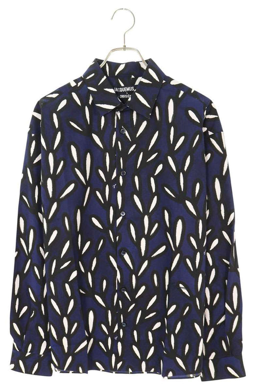 JACQUEMUS 25SS Cotton Floral Print Long Sleeve Shirt Size S