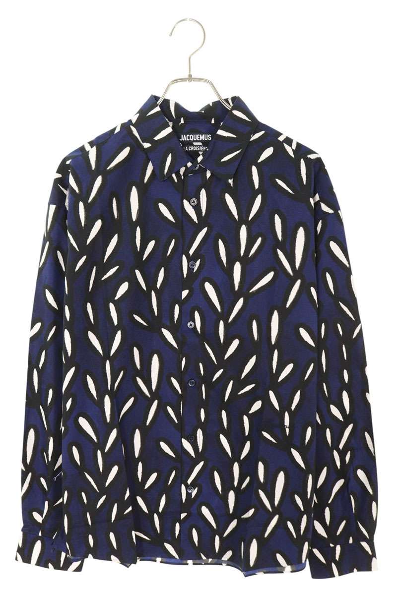 JACQUEMUS 25SS Cotton Floral Print Long Sleeve Shirt Size M