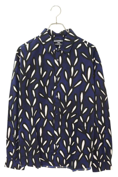 JACQUEMUS 25SS Cotton Floral Print Long Sleeve Shirt Size M