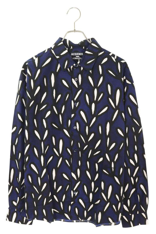 JACQUEMUS 25SS Cotton Floral Print Long Sleeve Shirt Size M