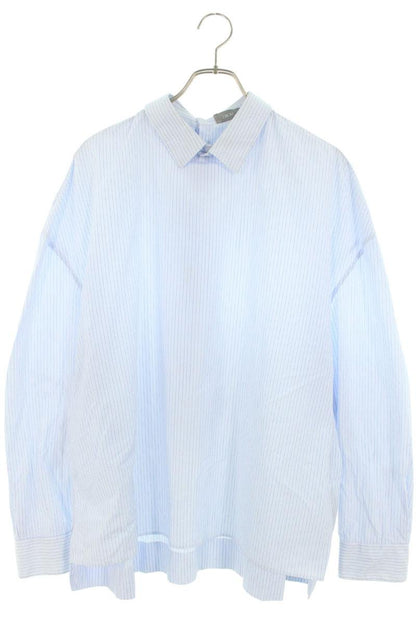 DIOR Blue Cotton Striped Pullover Shirt Size XXL