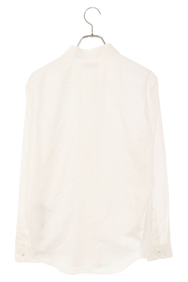 CELINE White Cotton Poplin Long Sleeve Shirt Size XXS