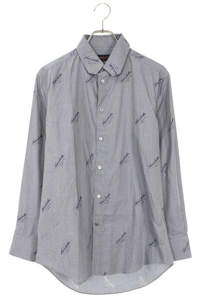 Louis Vuitton 20AW DNA Logo Long Sleeve Shirt Blue Size XS