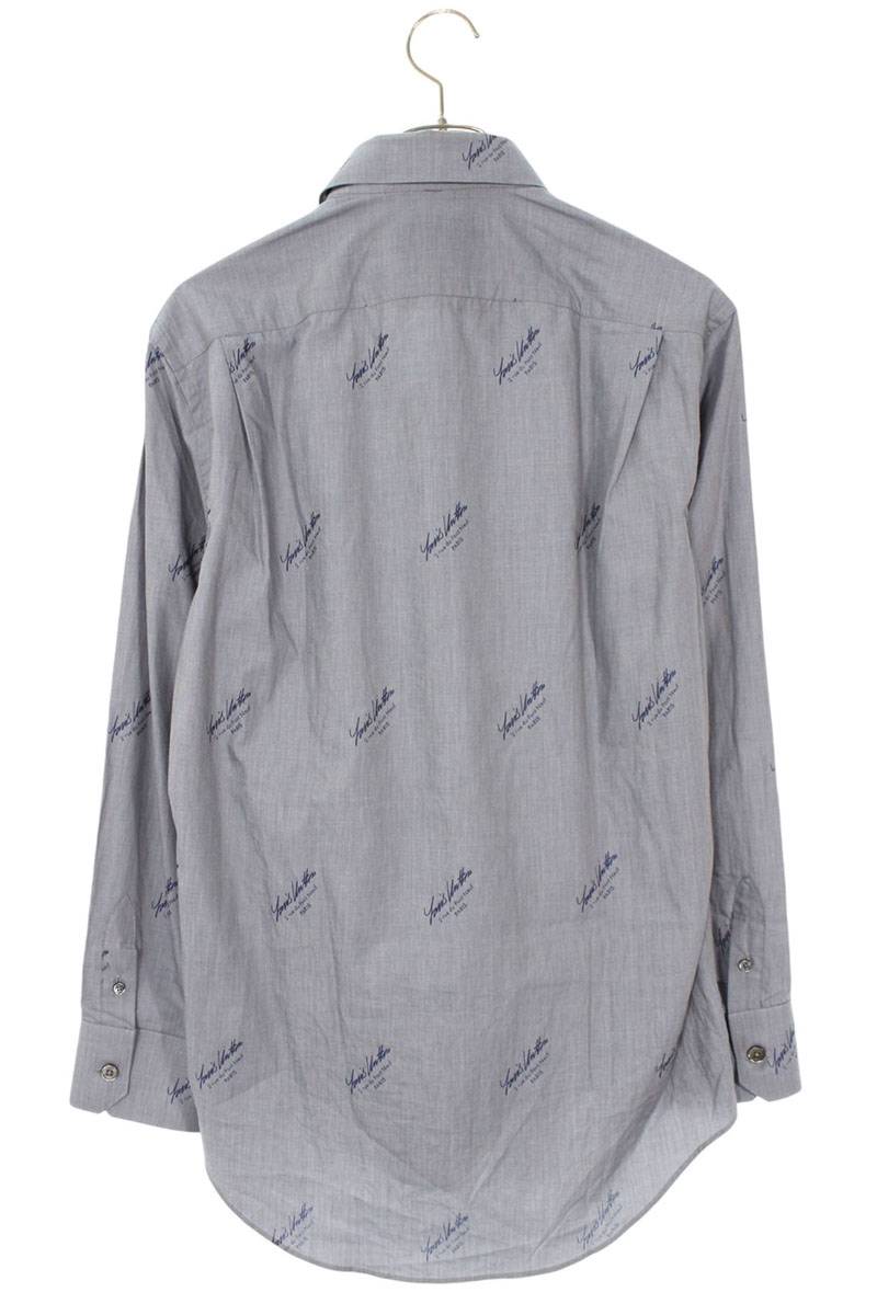 Louis Vuitton 20AW DNA Logo Long Sleeve Shirt Blue Size XS