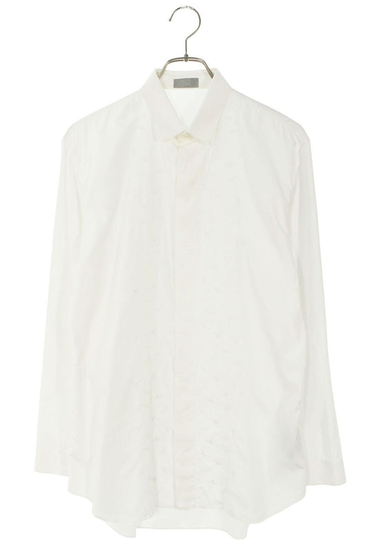 Dior HOMME 18AW White Cotton BEE Embroidered Shirt Size 39