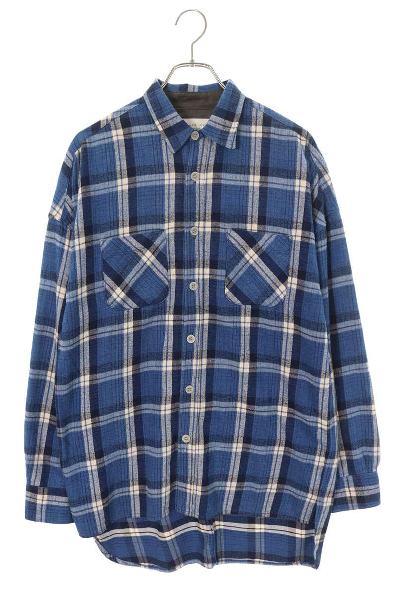 Fear of God FOURTH COLLECTION Long Sleeve Shirt Blue Size M