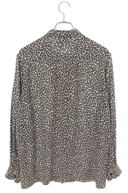 CELINE Rayon Hawaiian Leopard Print Loose Shirt Size XXS