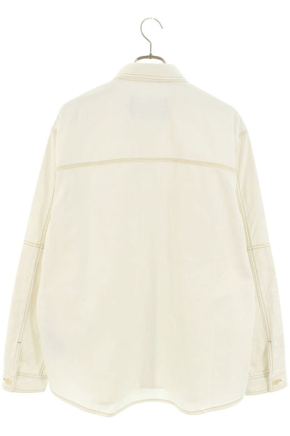 COACH White Denim Long Sleeve Shirt Size L