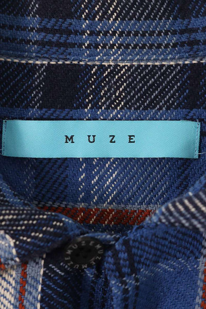 MUSE Cotton Twill Long Sleeve Shirt Blue Size 2