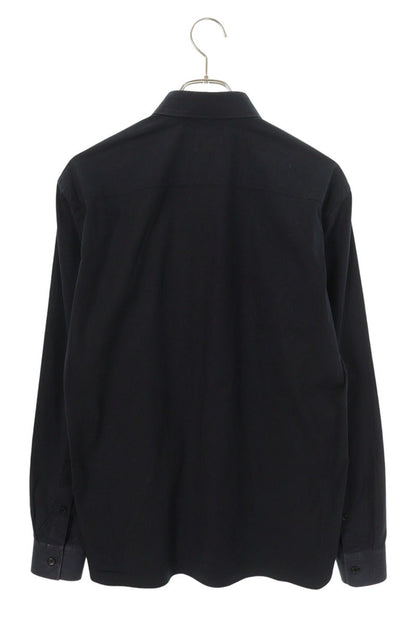 Burberry Black Nova Check Collar Embroidered Shirt Size S